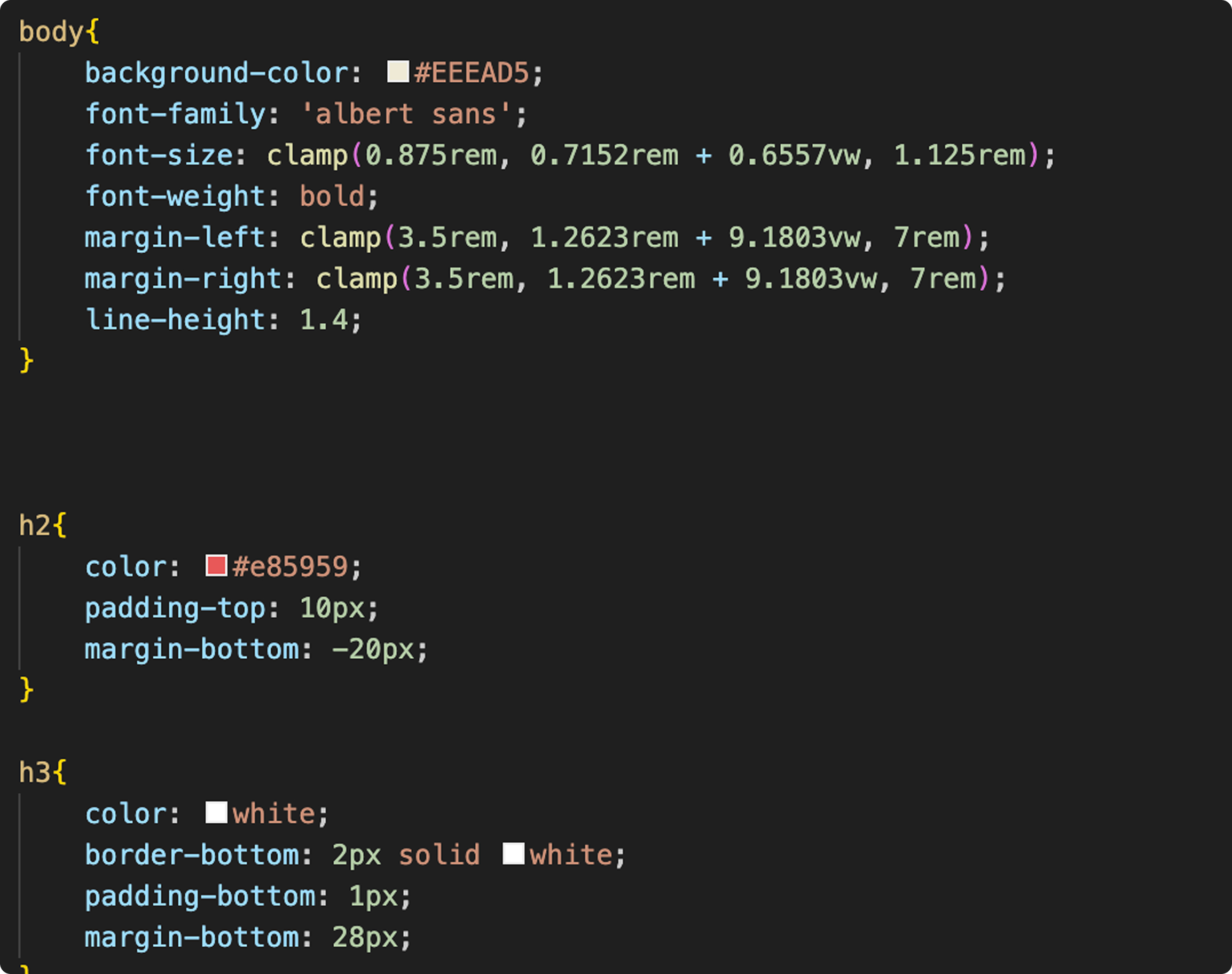 C'est l'image d'une partie de code qui parle du css avec une nouvelle fonctionnalité que j'ai découvert a ce moment la.
