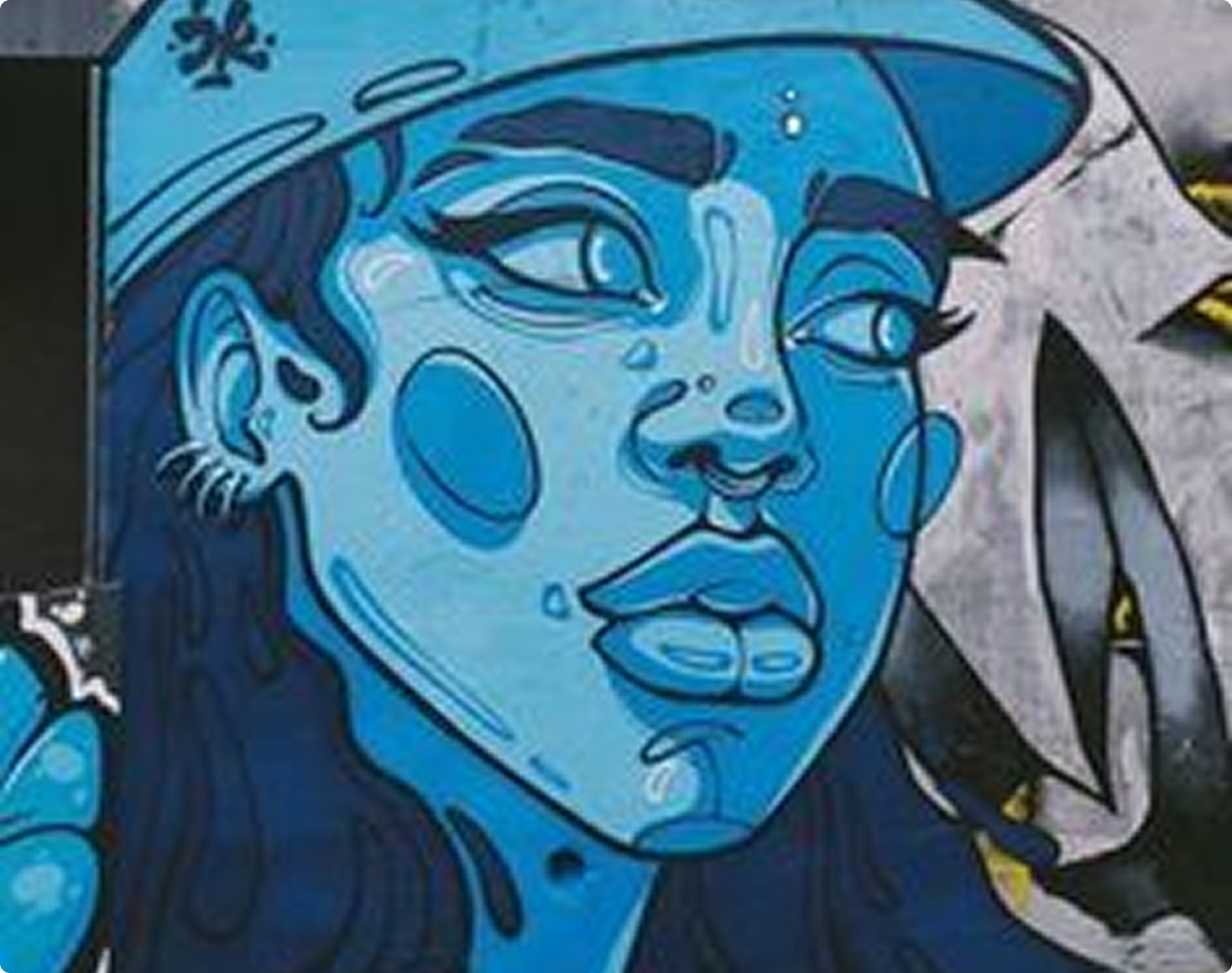 une image de la fresque dans la salle de détente aujourd'hui