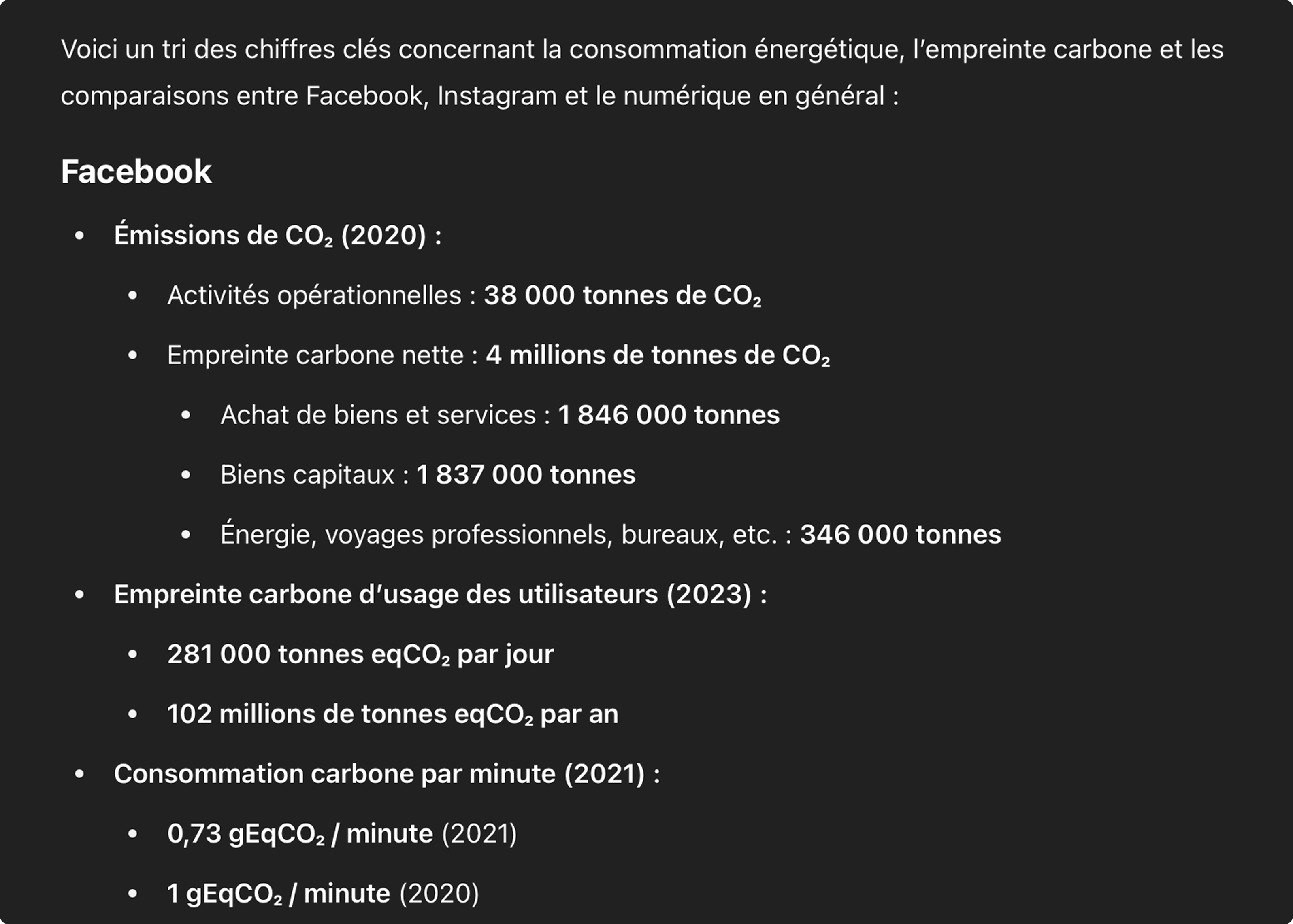 C'est un screen du genre de réponses que je recevait, c'est la réponse lié au prompt plus haut.