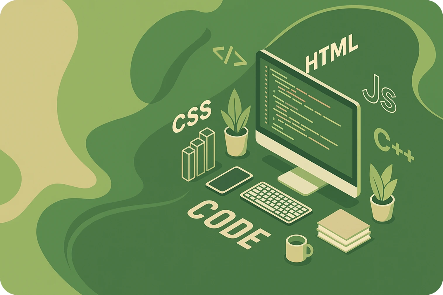 Image d'illustration des différents language de code utilisé pour faire du front end.